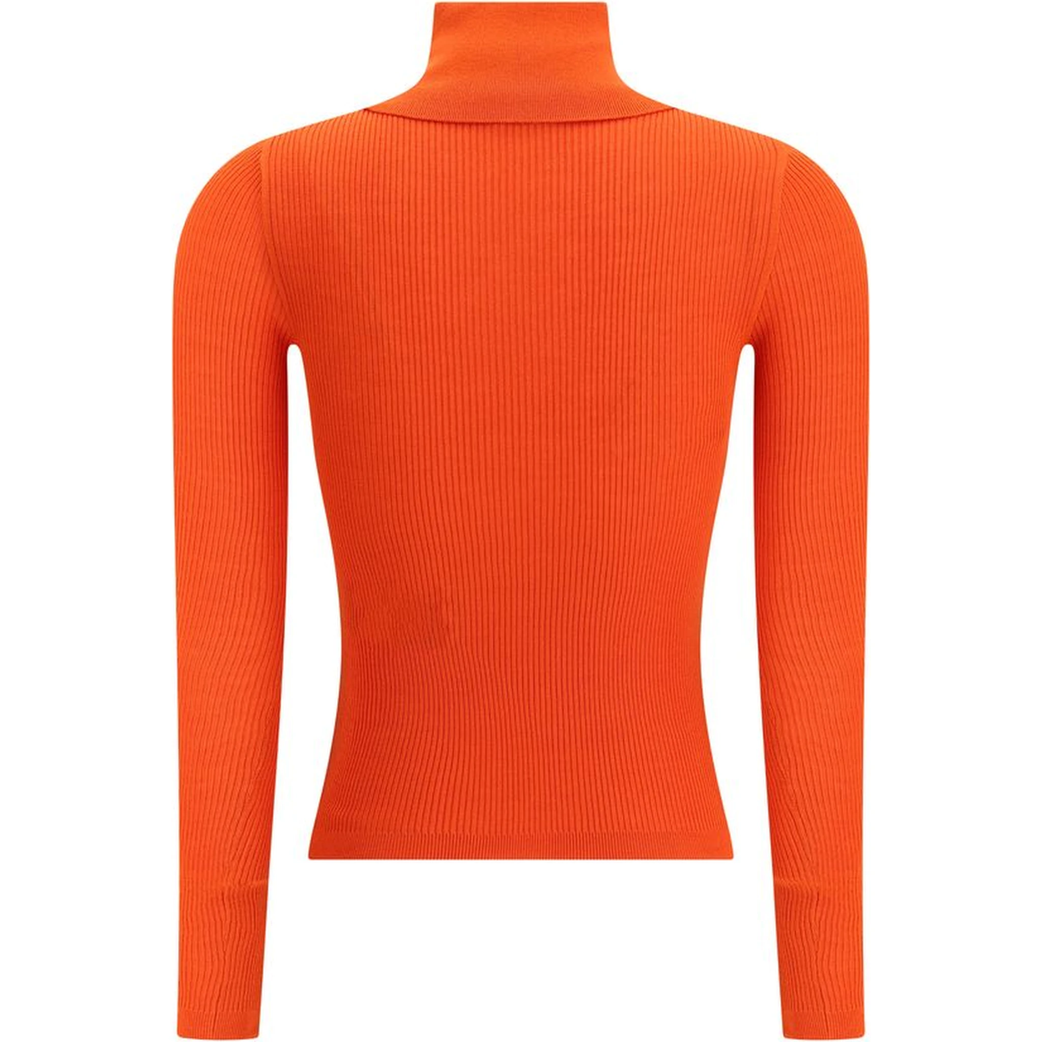 Orange Wool Turtleneck