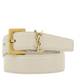White Calf Leather Bos Taurus Regular Belt