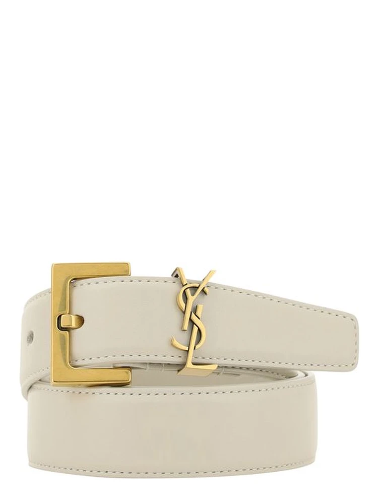 White Calf Leather Bos Taurus Regular Belt