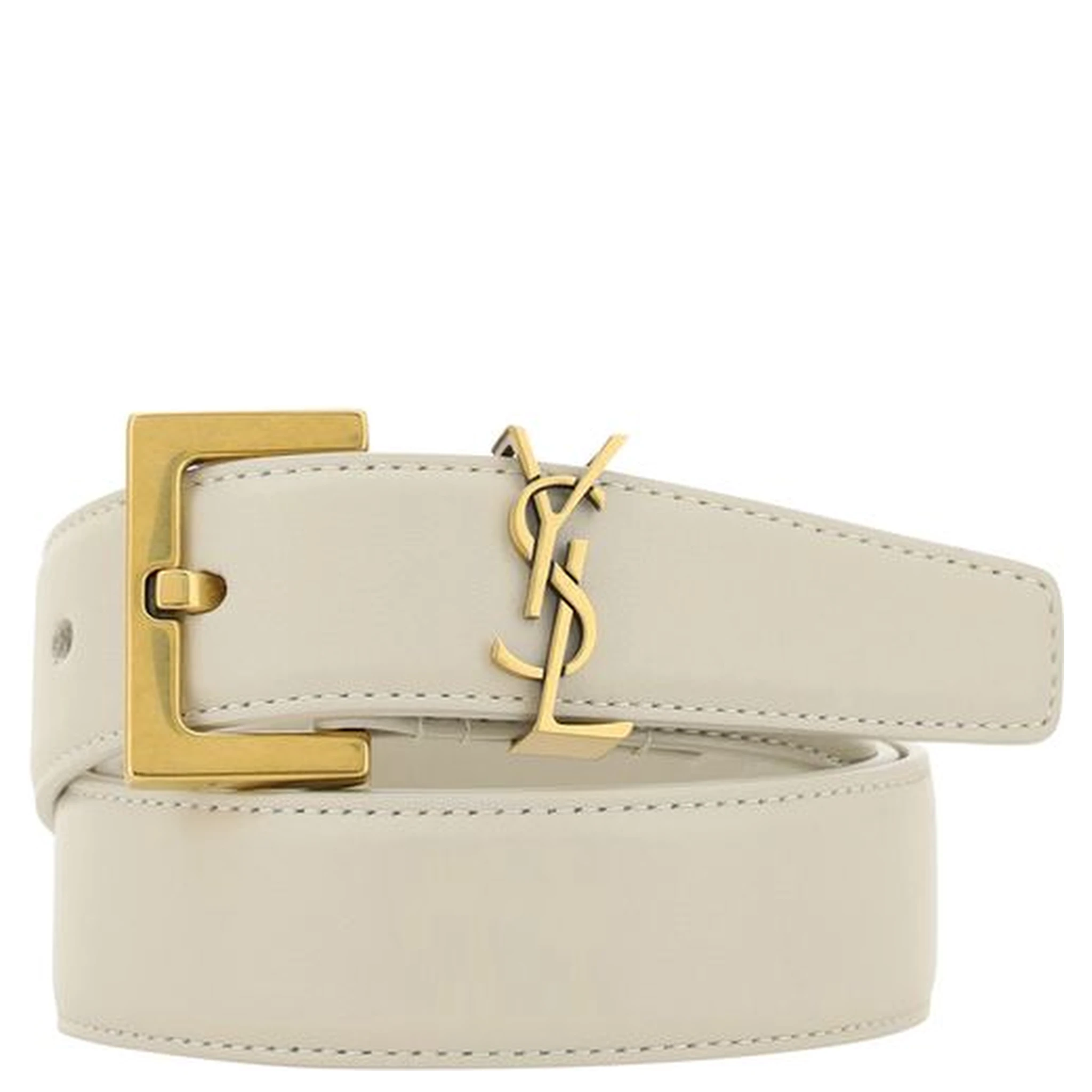 White Calf Leather Bos Taurus Regular Belt