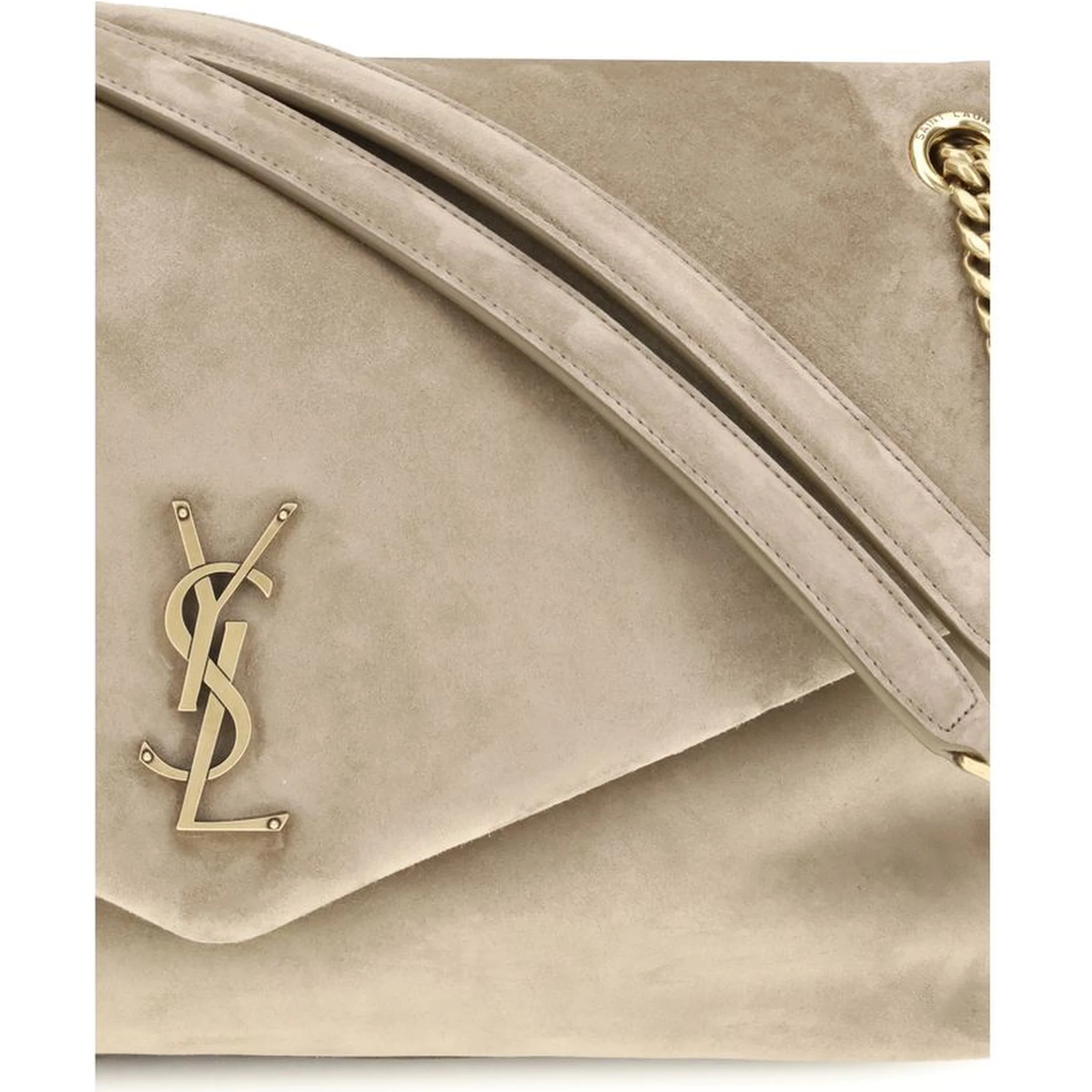 Beige Calf Leather Bos Taurus Shoulder Bag