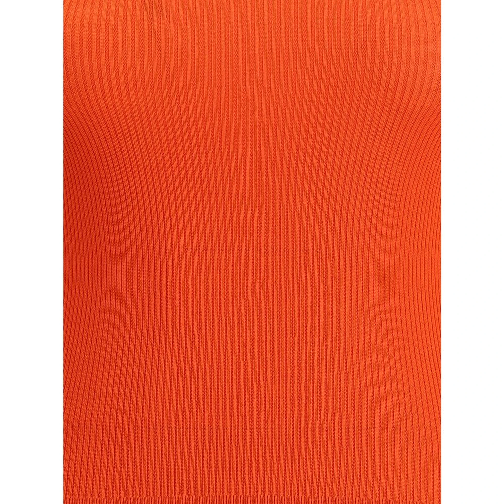 Orange Wool Turtleneck
