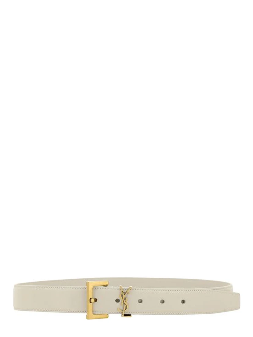 White Calf Leather Bos Taurus Regular Belt