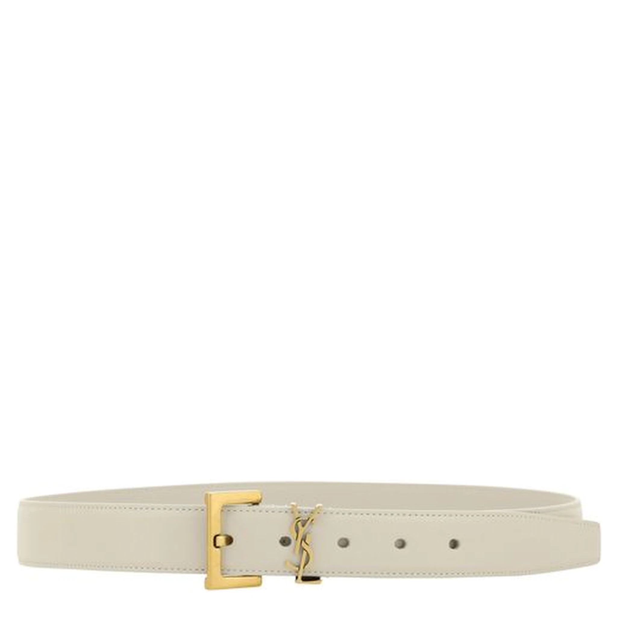 White Calf Leather Bos Taurus Regular Belt