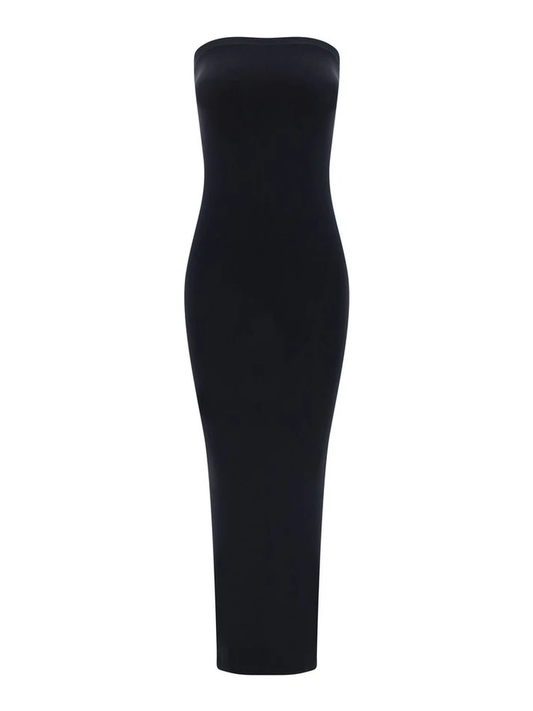 Black Cotton Casual Dress
