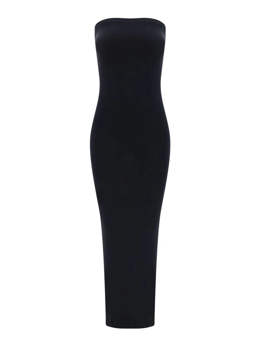 Black Cotton Casual Dress