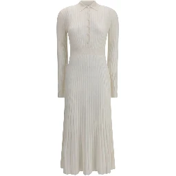 White Silk Casual Dress