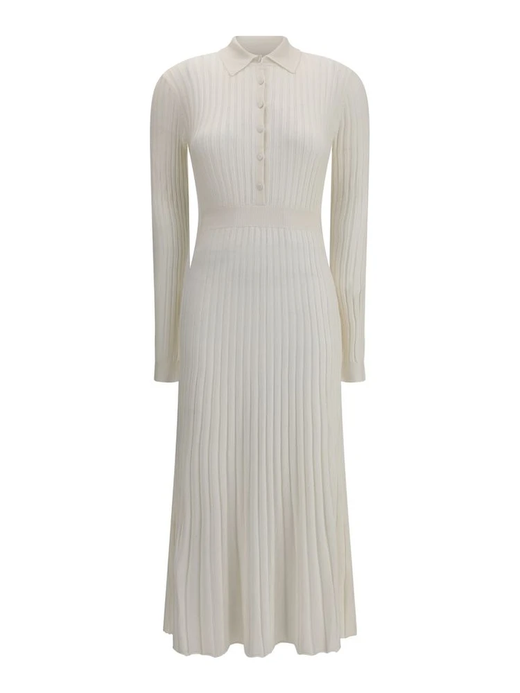 White Silk Casual Dress
