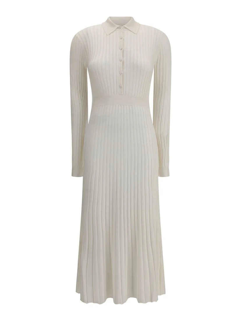 White Silk Casual Dress