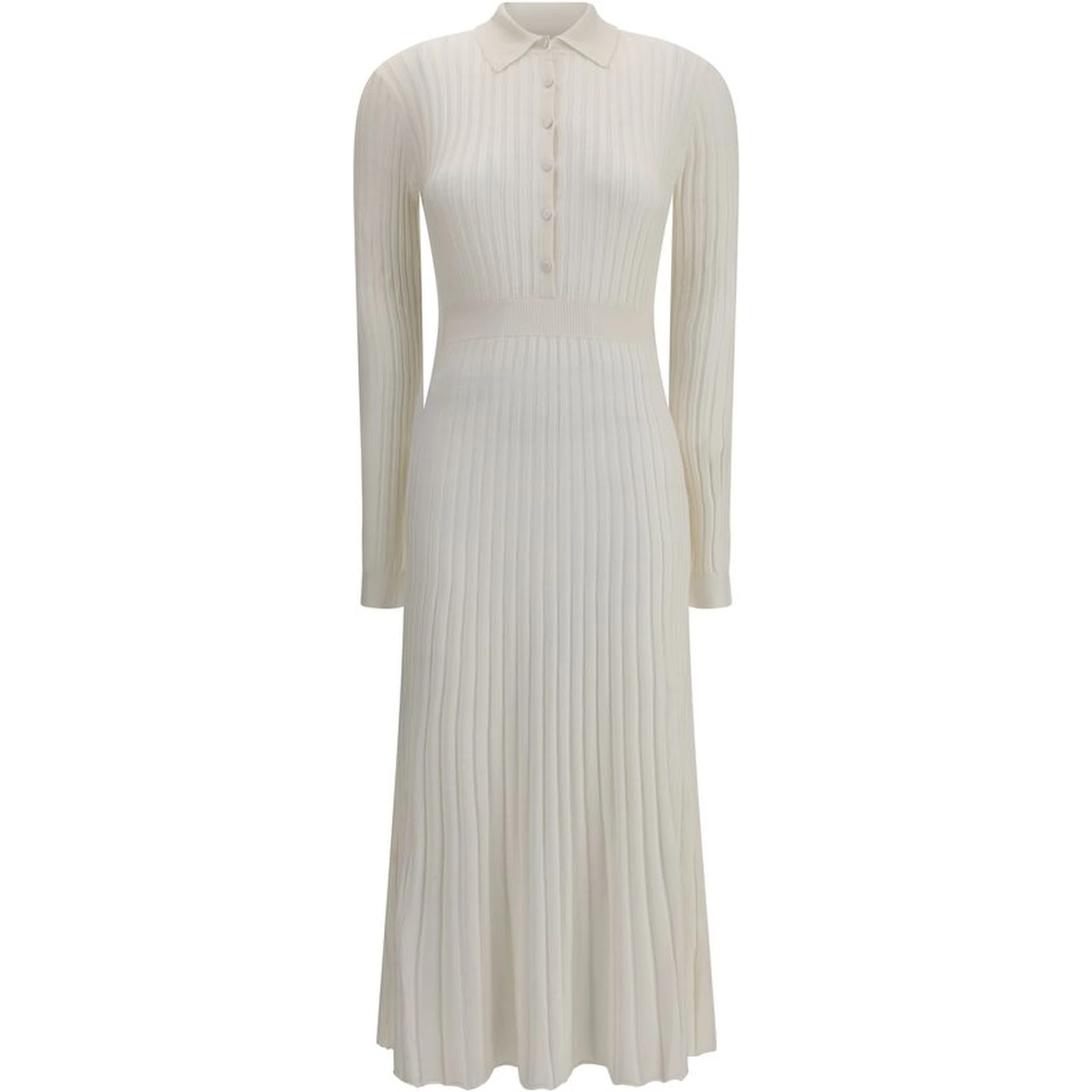 White Silk Casual Dress