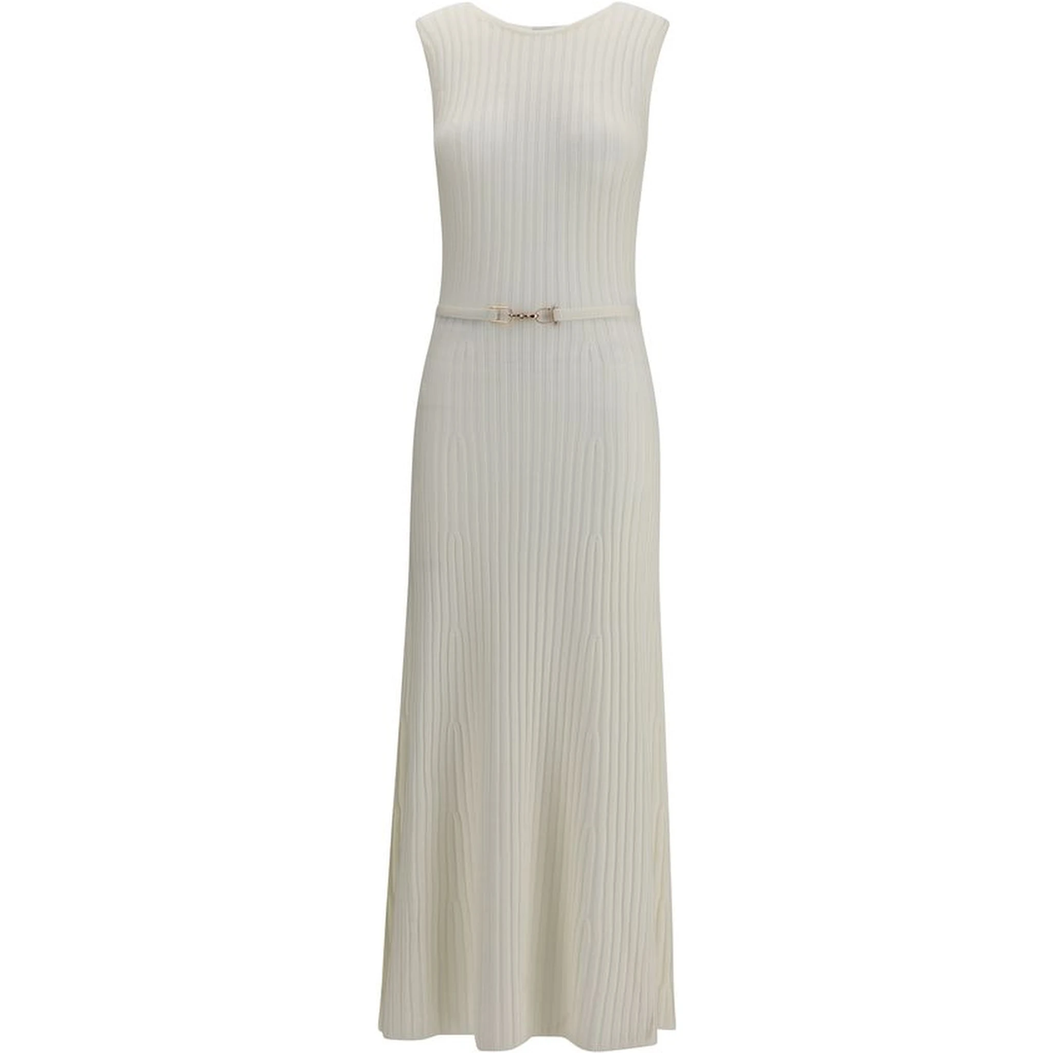 White Wool Casual Dress