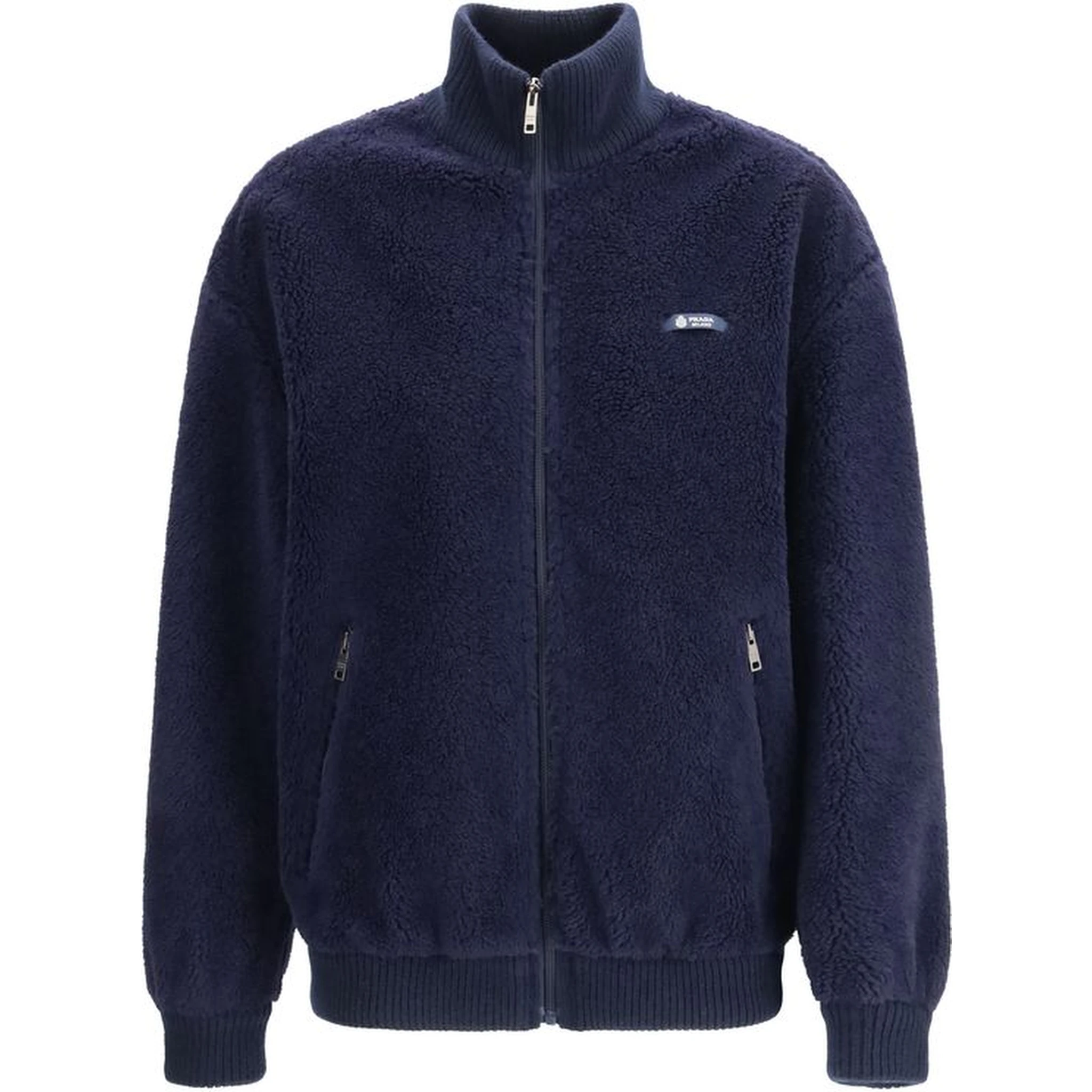 Blue Polyamide Full-Length Jacket