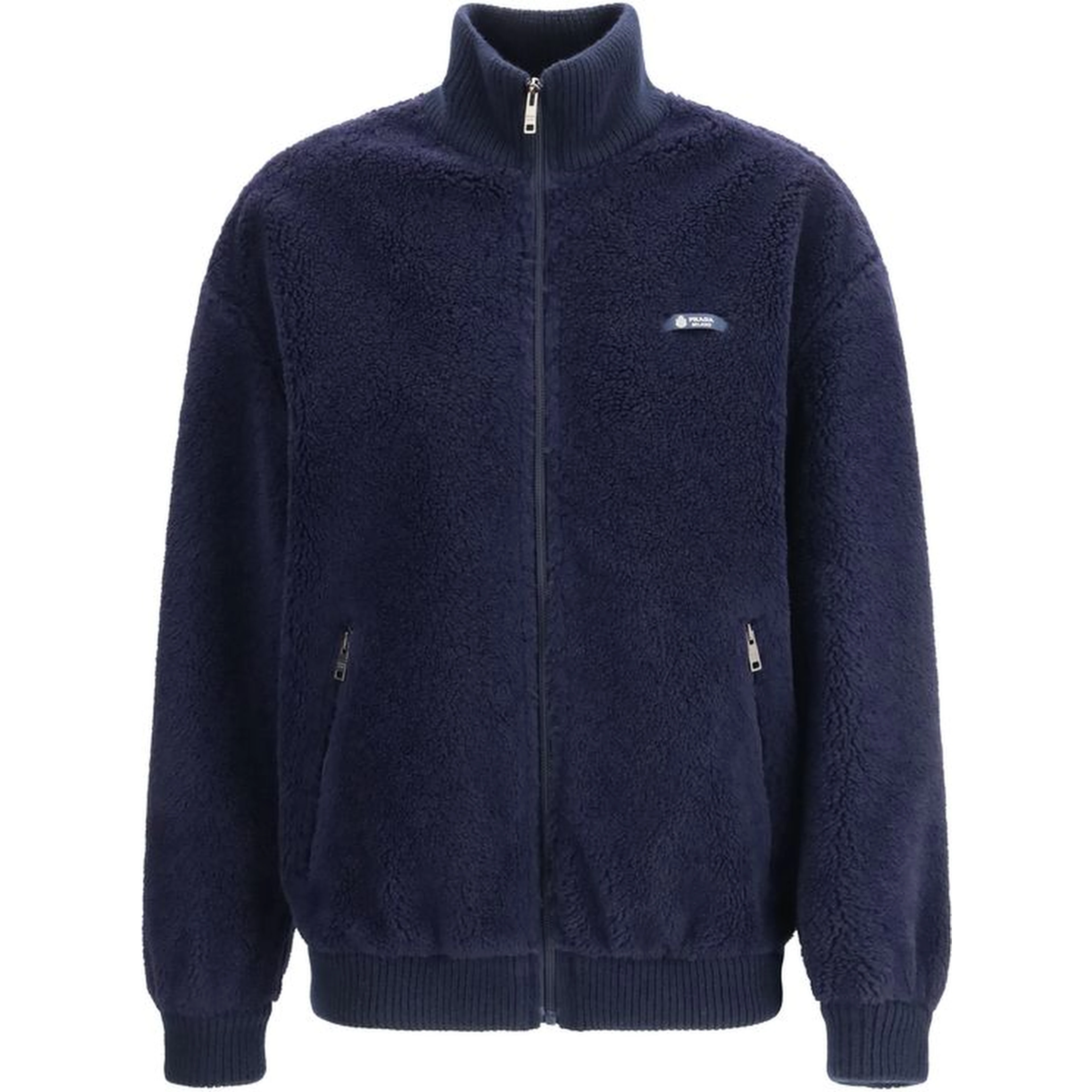 Blue Polyamide Full-Length Jacket