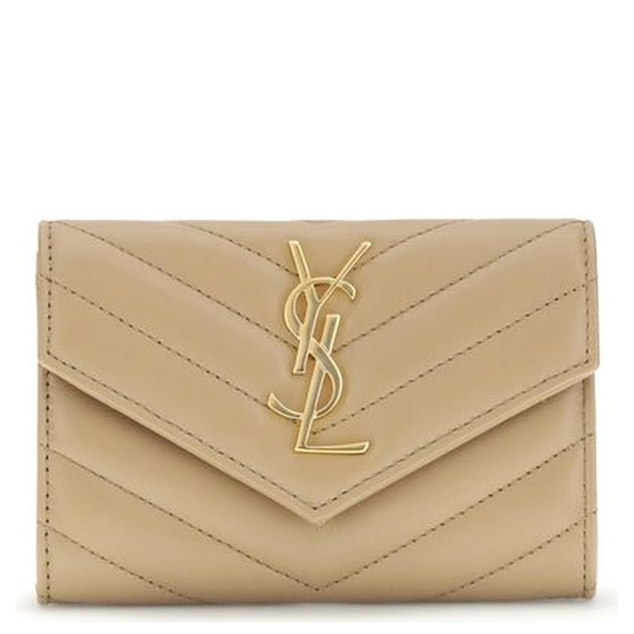 محفظة بوس توروس من جلد العجل البيج