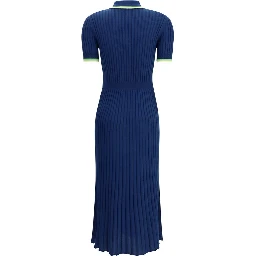 Blue Silk Casual Dress