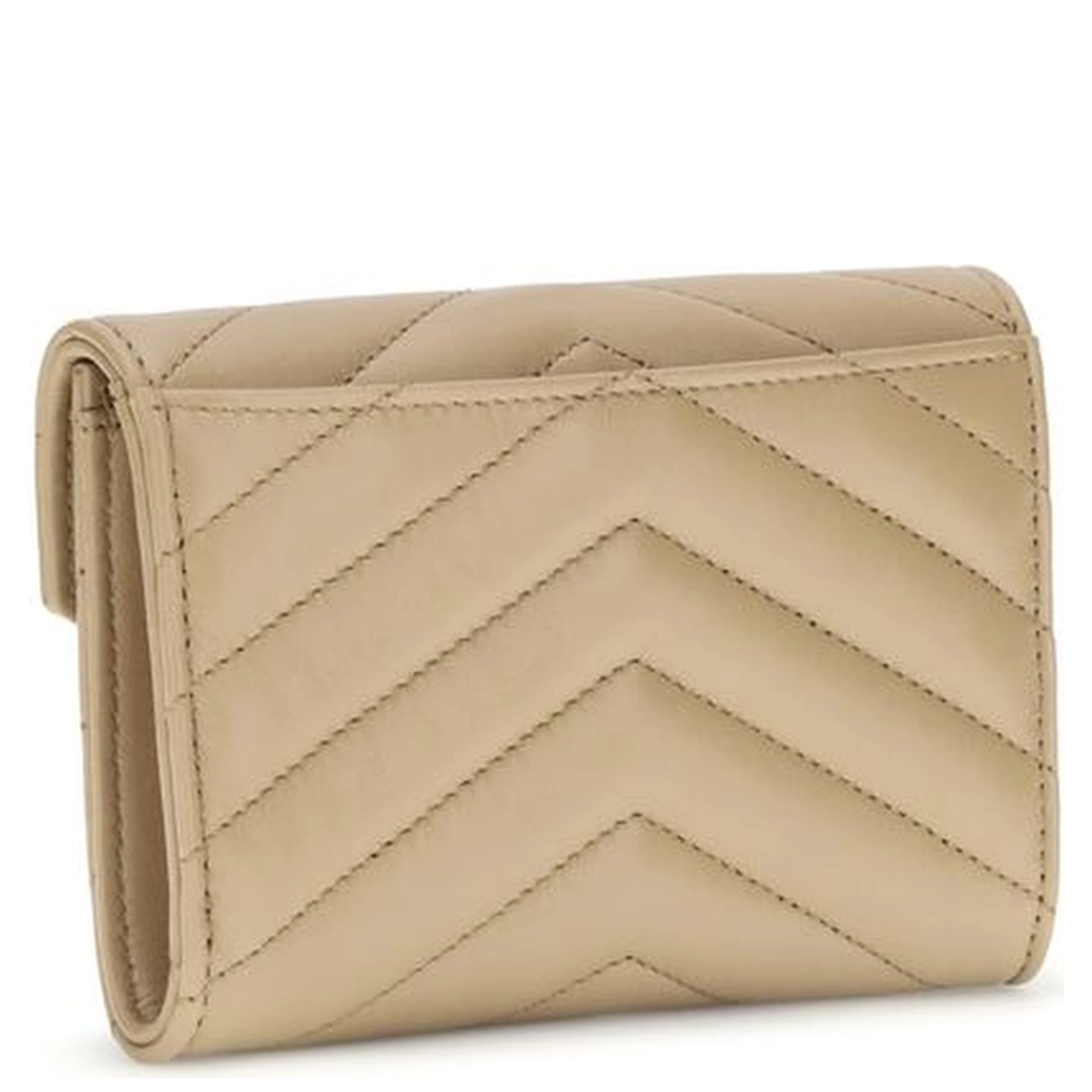 محفظة بوس توروس من جلد العجل البيج