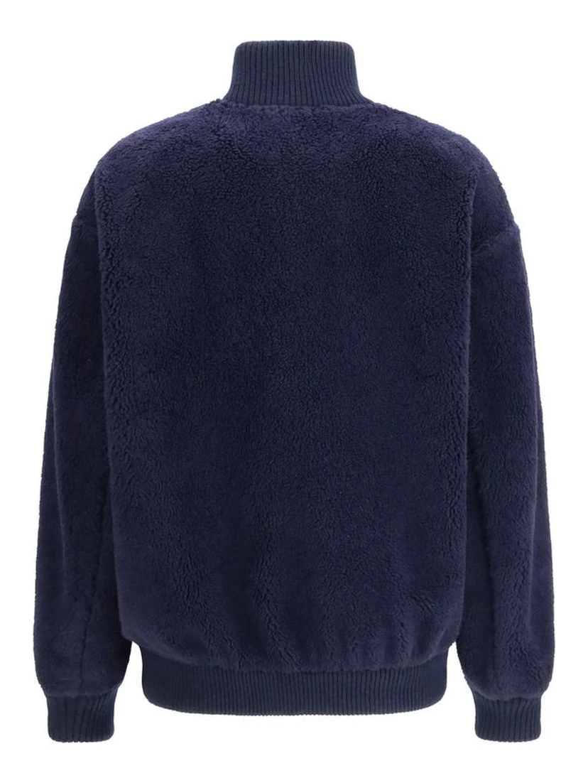 Blue Polyamide Full-Length Jacket