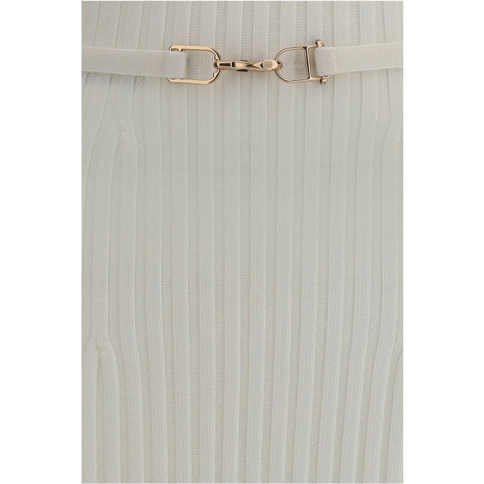 White Wool Casual Dress