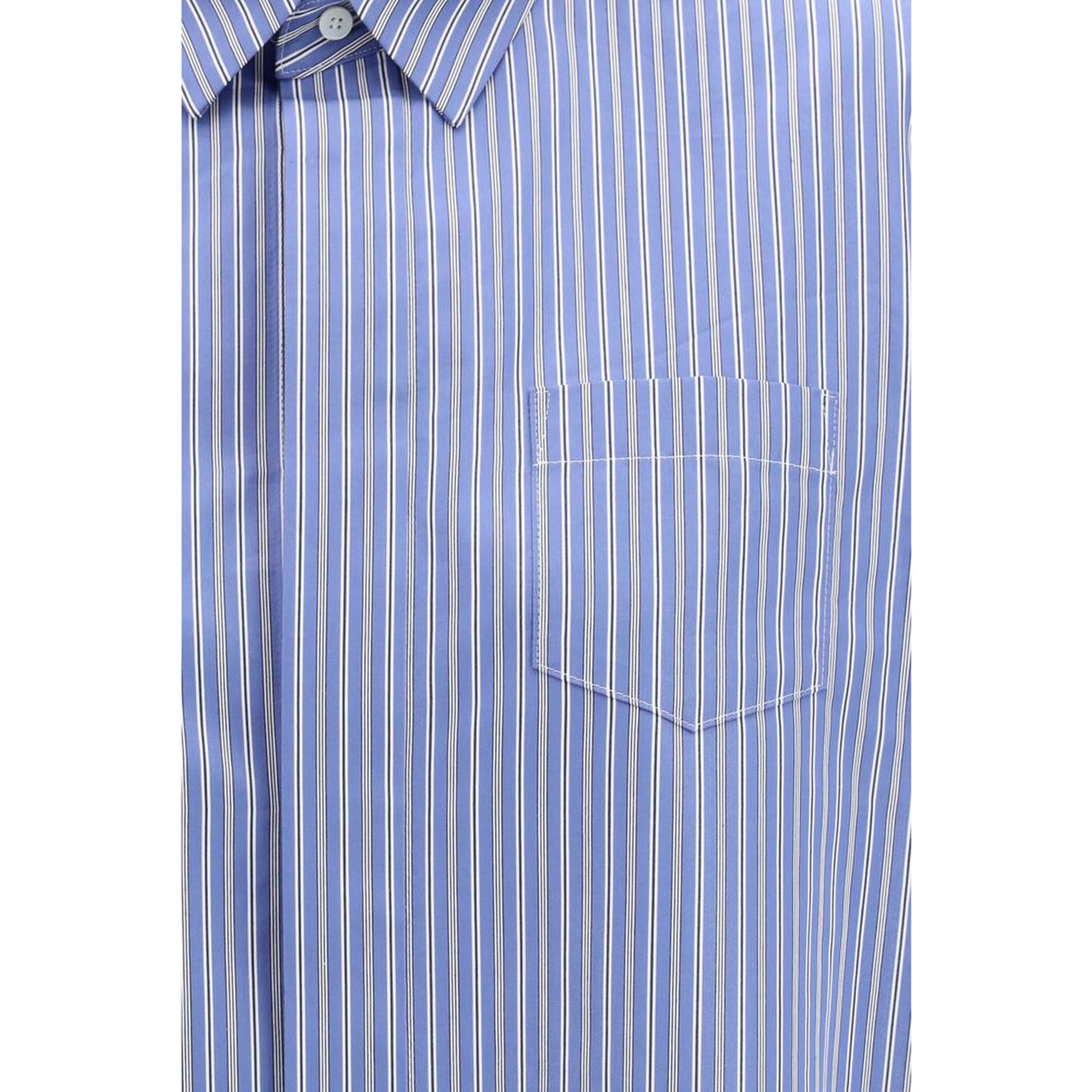 Blue Cotton Pattern Shirt