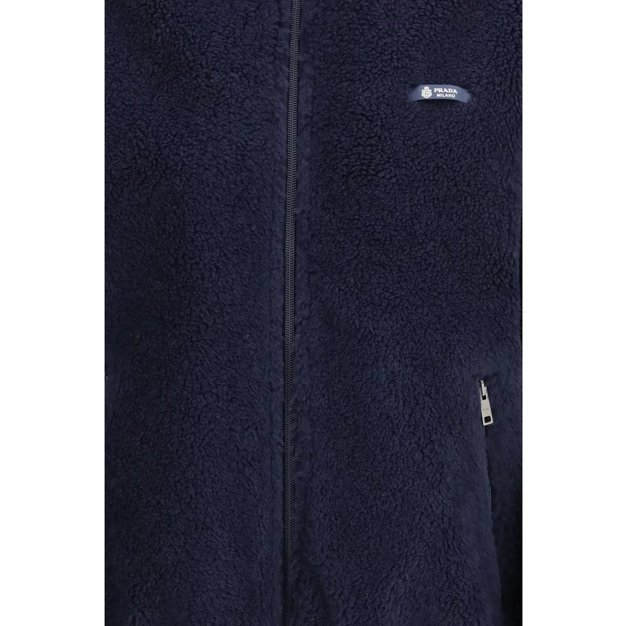 Blue Polyamide Full-Length Jacket