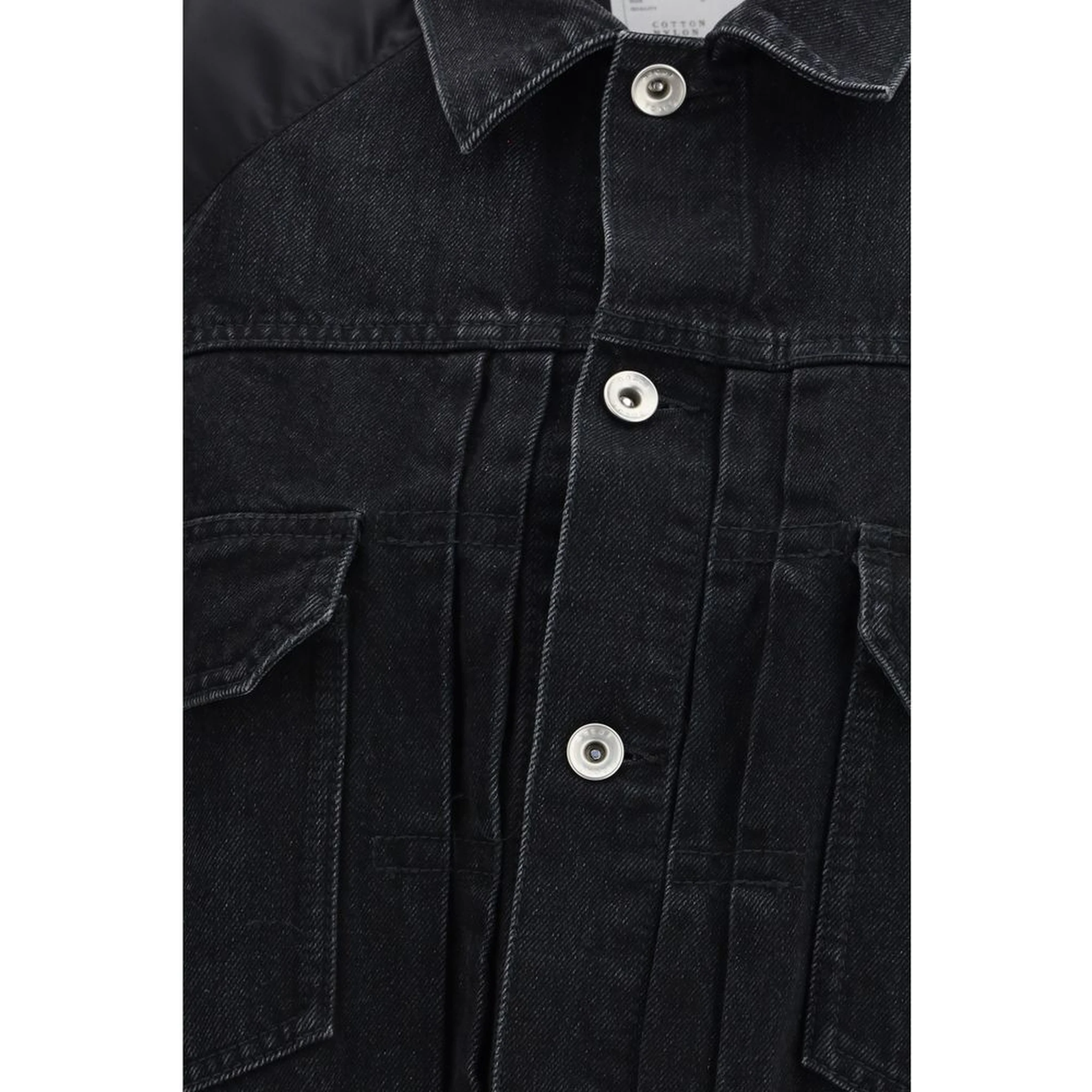 Black Cotton Denim Jacket