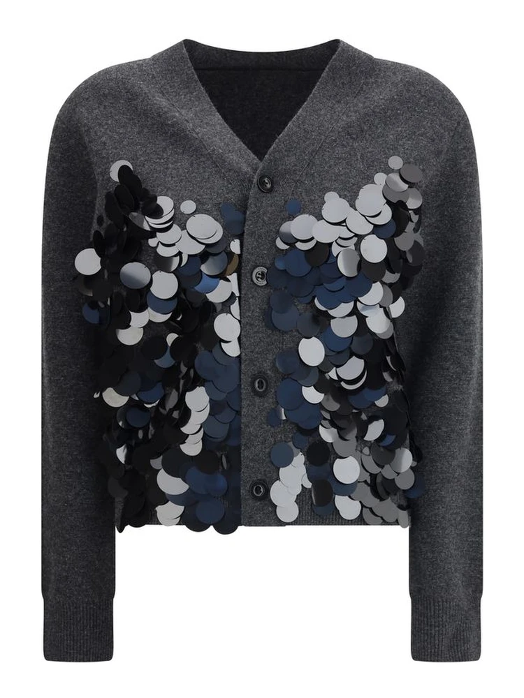 كارديجان صوف رمادي