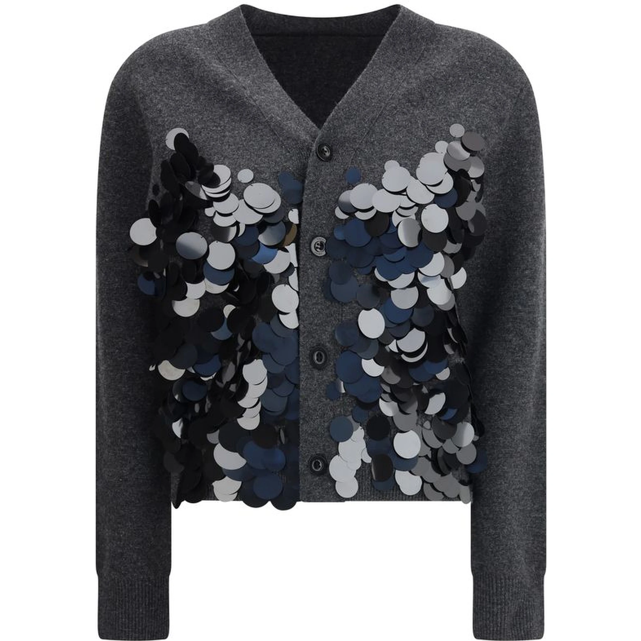 كارديجان صوف رمادي