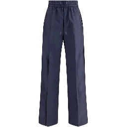 Blue Recycled Polyamide Casual Pants