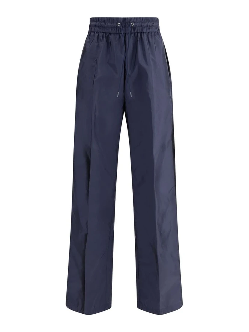 Blue Recycled Polyamide Casual Pants