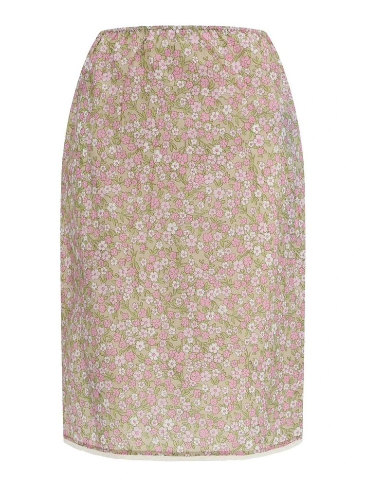 Multicolor Nylon Midi Skirt