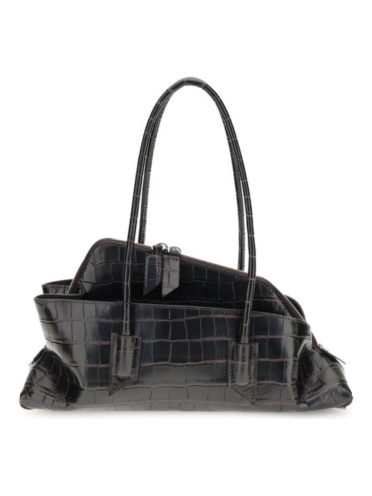 Black Calf Leather Bos Taurus Shoulder Bag