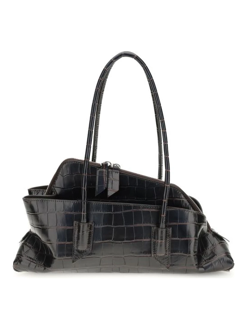Black Calf Leather Bos Taurus Shoulder Bag
