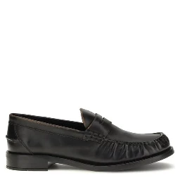 Black Calf Leather Bos Taurus Slip-On Loafers