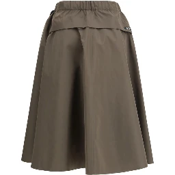 Bicolor Recycled Polyester Midi Skirt