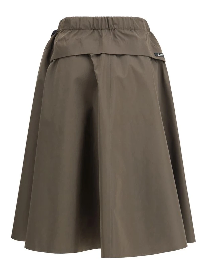 Bicolor Recycled Polyester Midi Skirt