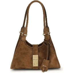 حقيبة كتف بوس توروس من جلد العجل البني