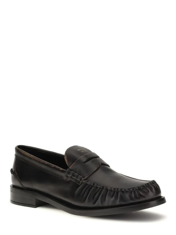 Black Calf Leather Bos Taurus Slip-On Loafers alternative