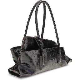 Black Calf Leather Bos Taurus Shoulder Bag