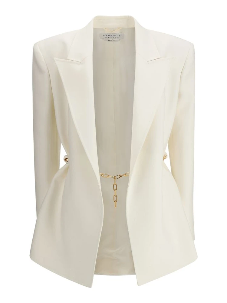 Beige Fleece Wool Blazer