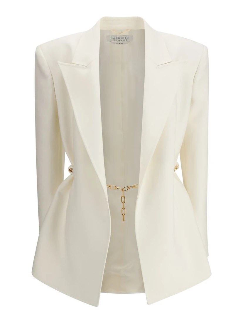 Beige Fleece Wool Blazer