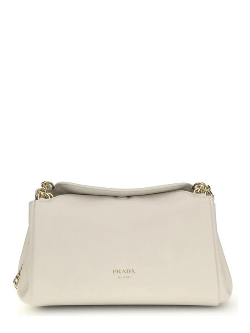 White Calf Leather Bos Taurus Shoulder Bag