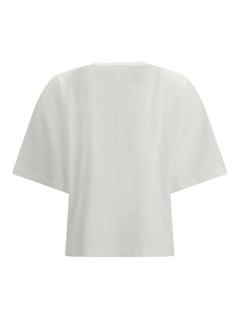 تي شيرت قطني أبيض