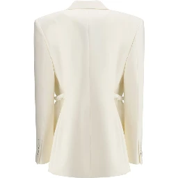 Beige Fleece Wool Blazer