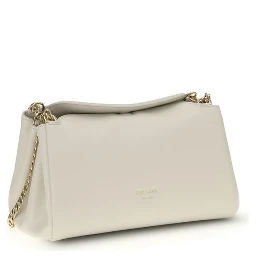 White Calf Leather Bos Taurus Shoulder Bag