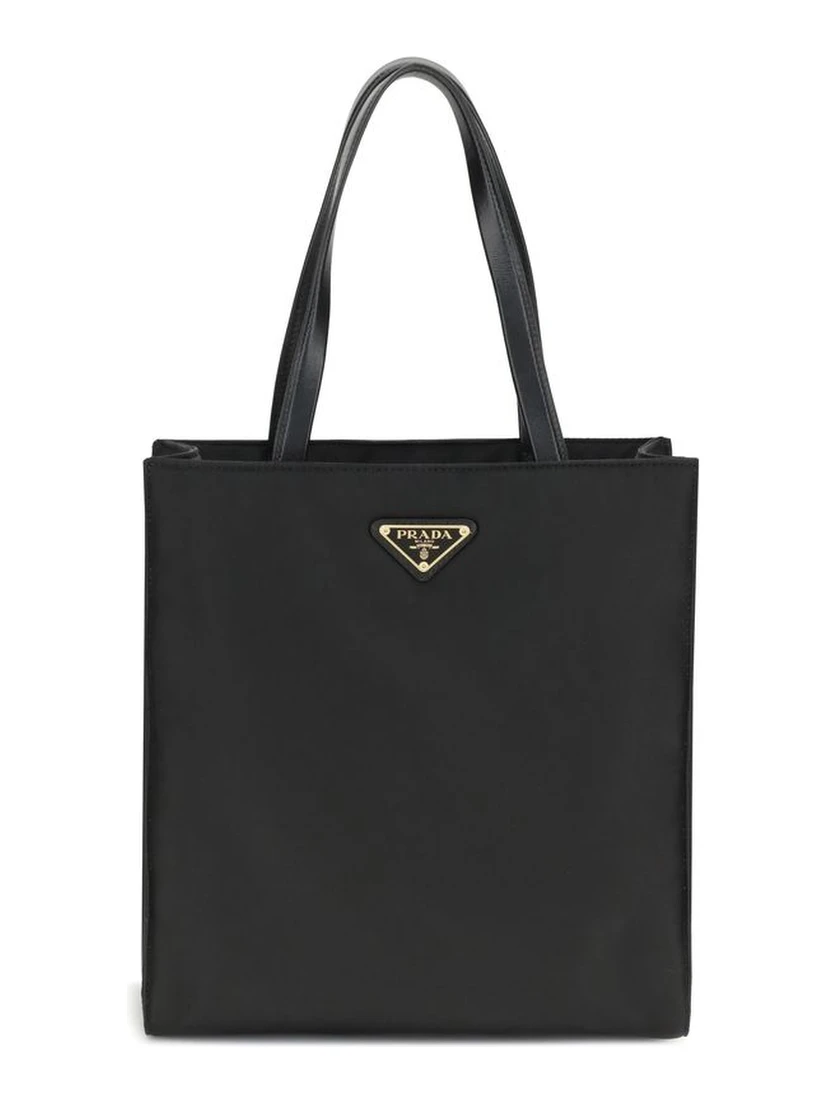 Black Recycled Polyamide Shoulder Bag