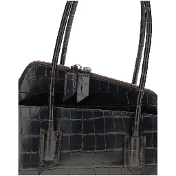 Black Calf Leather Bos Taurus Shoulder Bag