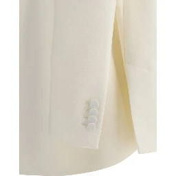 Beige Fleece Wool Blazer