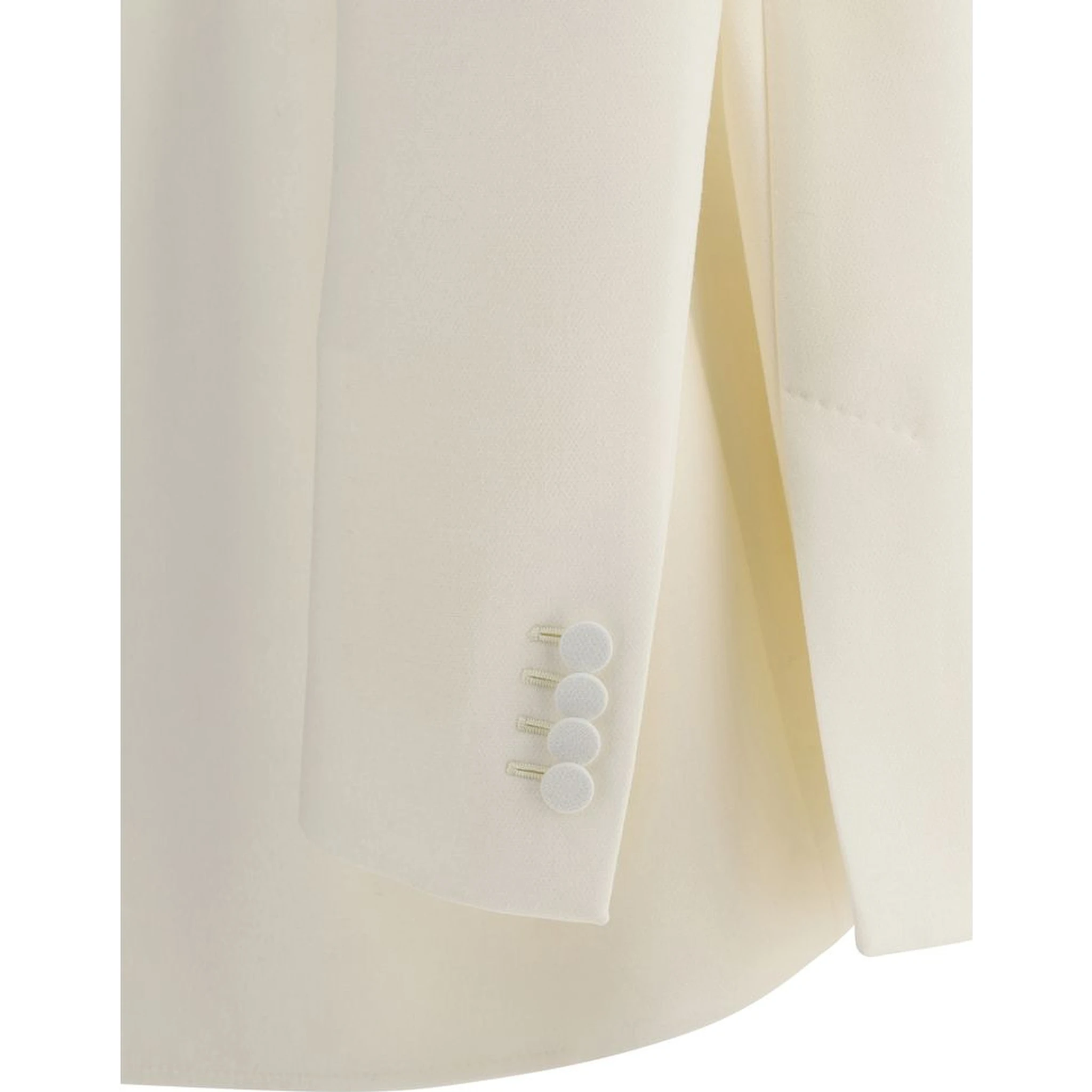 Beige Fleece Wool Blazer