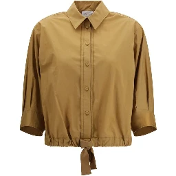 Bicolor Cotton Shortsleeve Shirt