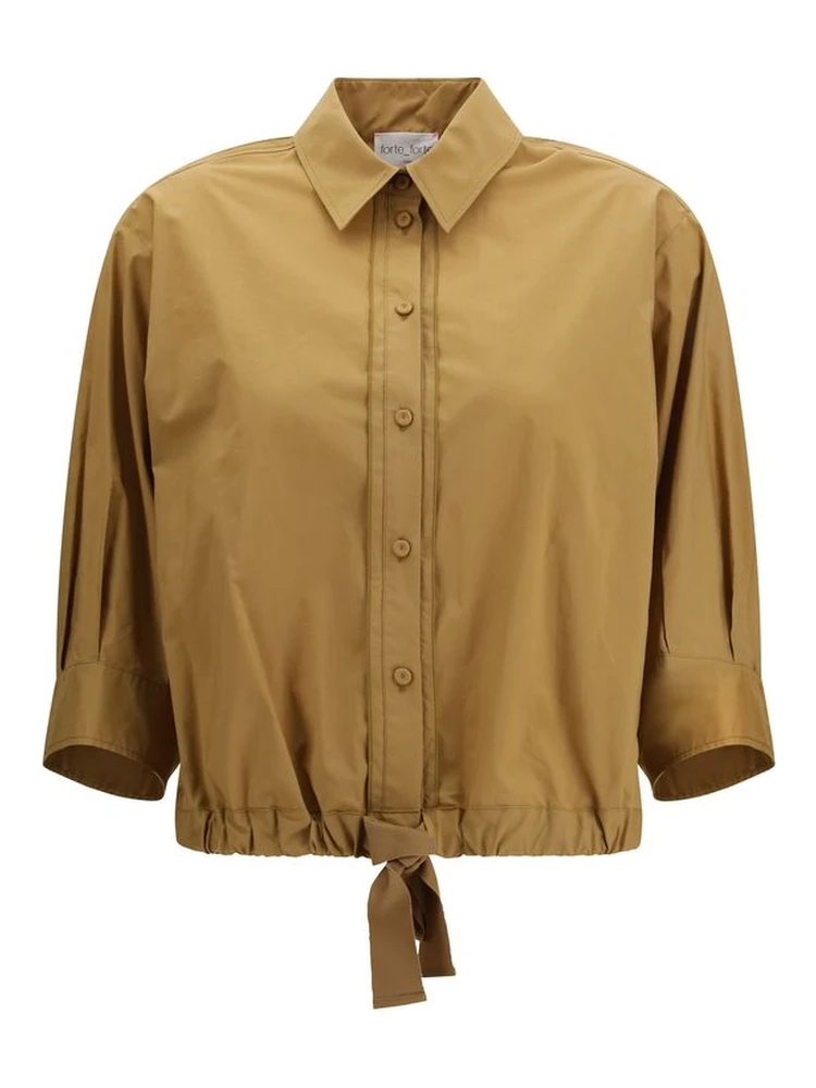 Bicolor Cotton Shortsleeve Shirt